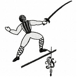 Fencing Embroidery Design 2